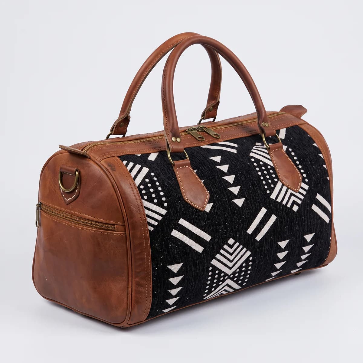 The Urban Nomad Kilim & Leather Duffel Bag - Midnight Edition